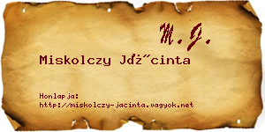Miskolczy Jácinta névjegykártya